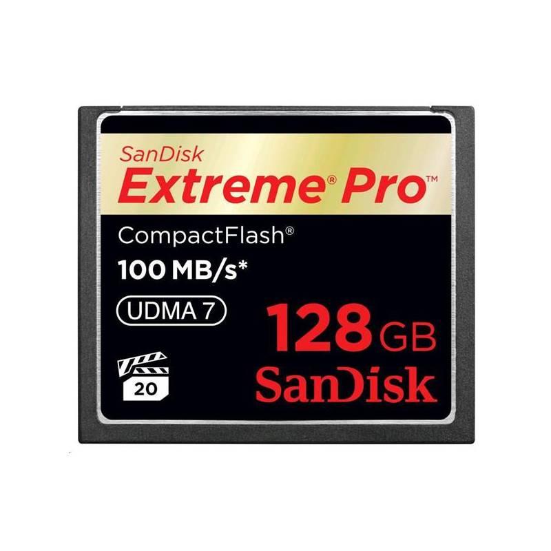 Paměťová karta Sandisk Extreme Pro CF 128GB UDMA 7 (94108) černá, paměťová, karta, sandisk, extreme, pro, 128gb, udma, 94108, černá
