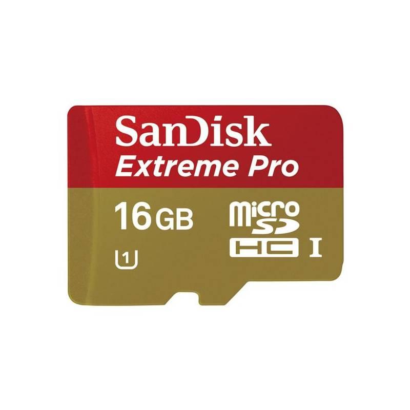 Paměťová karta Sandisk Extreme Pro Micro SDHC 16GB Class 10 (114913), paměťová, karta, sandisk, extreme, pro, micro, sdhc, 16gb, class, 114913