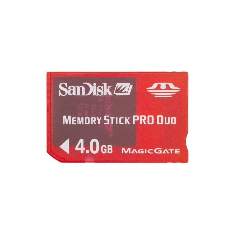 Paměťová karta Sandisk MS PRO DUO GAME 4GB (55051) červená, paměťová, karta, sandisk, pro, duo, game, 4gb, 55051, červená