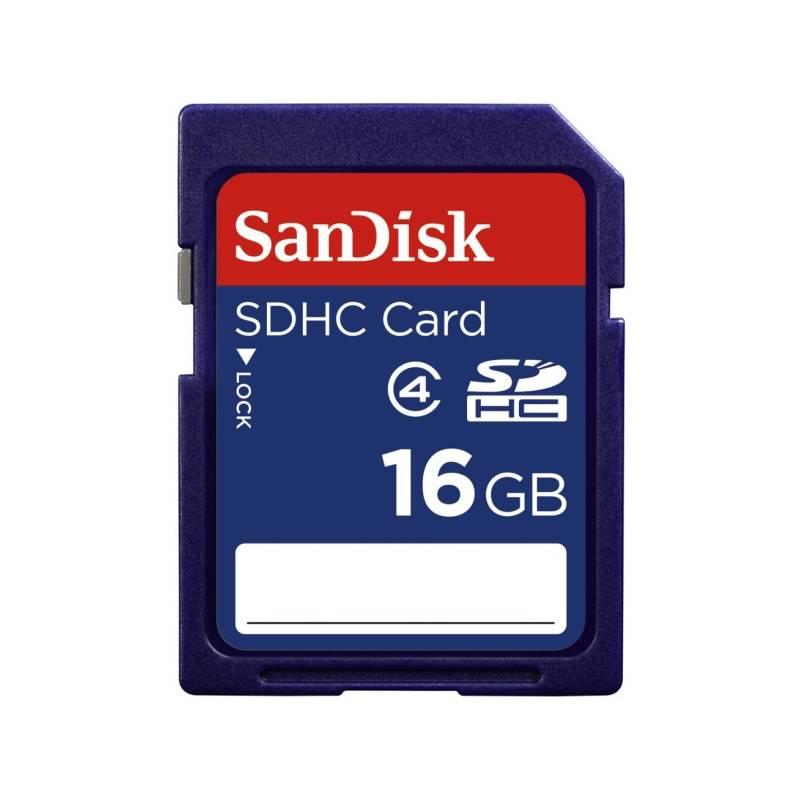 Paměťová karta Sandisk SDHC 16GB Class 4 (55231) modrá, paměťová, karta, sandisk, sdhc, 16gb, class, 55231, modrá