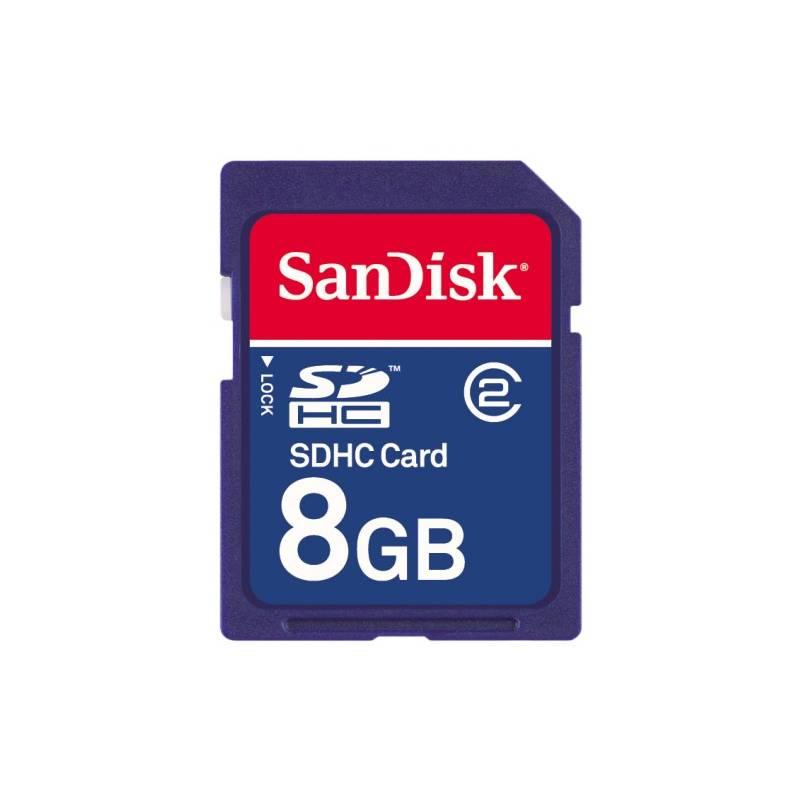 Paměťová karta Sandisk SDHC 8GB Class 4 (55765) modrá, paměťová, karta, sandisk, sdhc, 8gb, class, 55765, modrá
