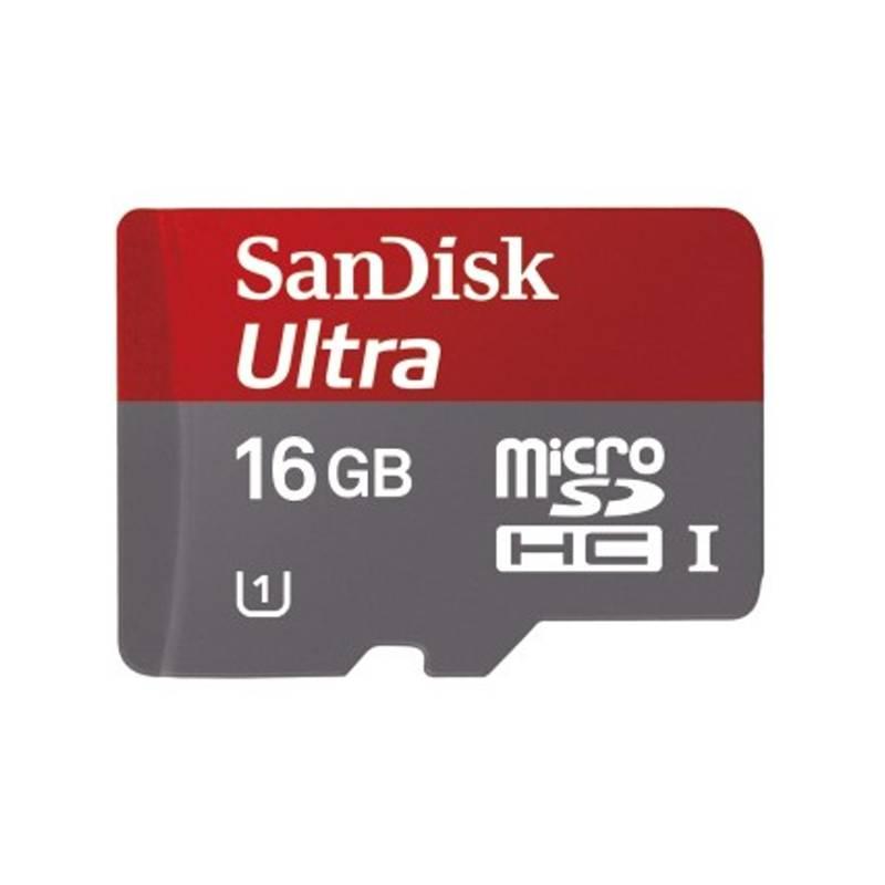 Paměťová karta Sandisk Ultra Micro SDHC 16GB Class 10 + adapter (114854), paměťová, karta, sandisk, ultra, micro, sdhc, 16gb, class, adapter, 114854