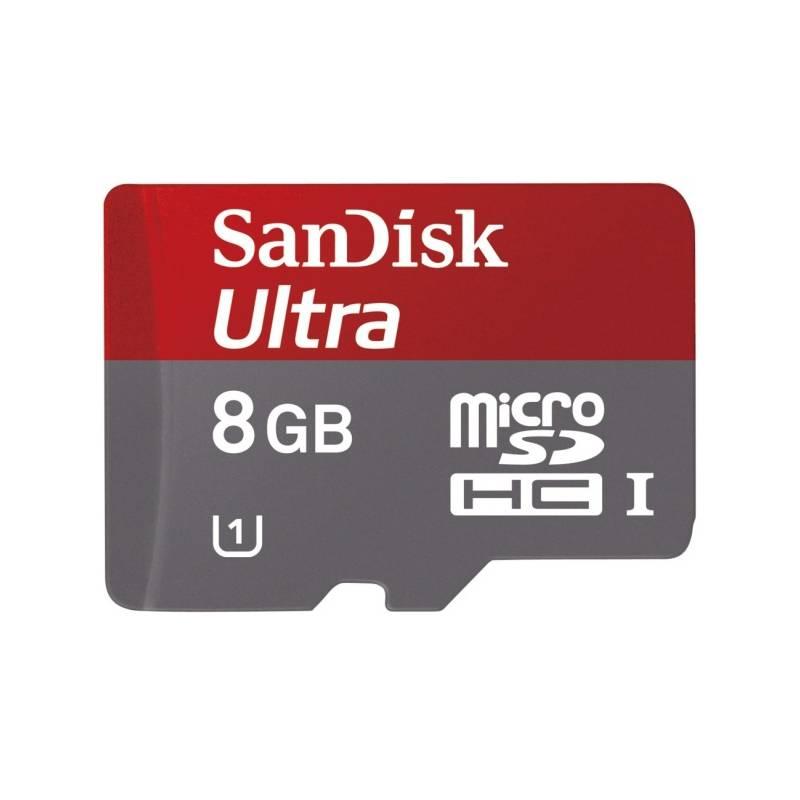 Paměťová karta Sandisk Ultra Micro SDHC 8GB Class 10 + adaptér (114813), paměťová, karta, sandisk, ultra, micro, sdhc, 8gb, class, adaptér, 114813