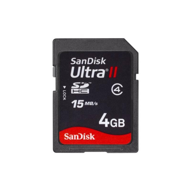 Paměťová karta Sandisk Ultra SDHC 4GB Class 6 (55432) černá, paměťová, karta, sandisk, ultra, sdhc, 4gb, class, 55432, černá