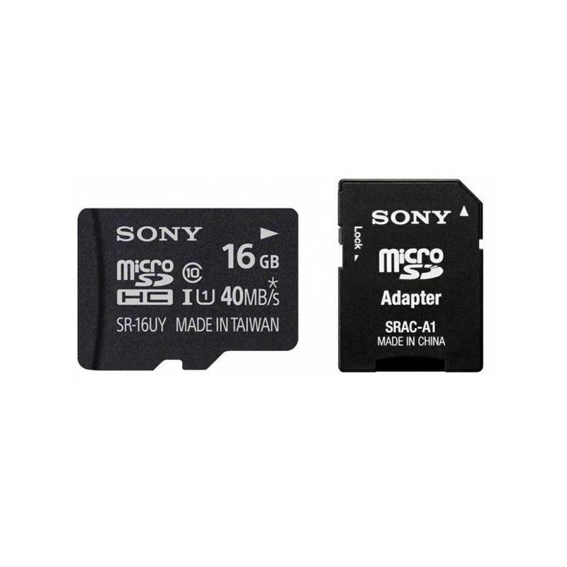 Paměťová karta Sony MicroSDHC 16GB Class 10 UHS 1 (SR16UYA) černá, paměťová, karta, sony, microsdhc, 16gb, class, uhs, sr16uya, černá