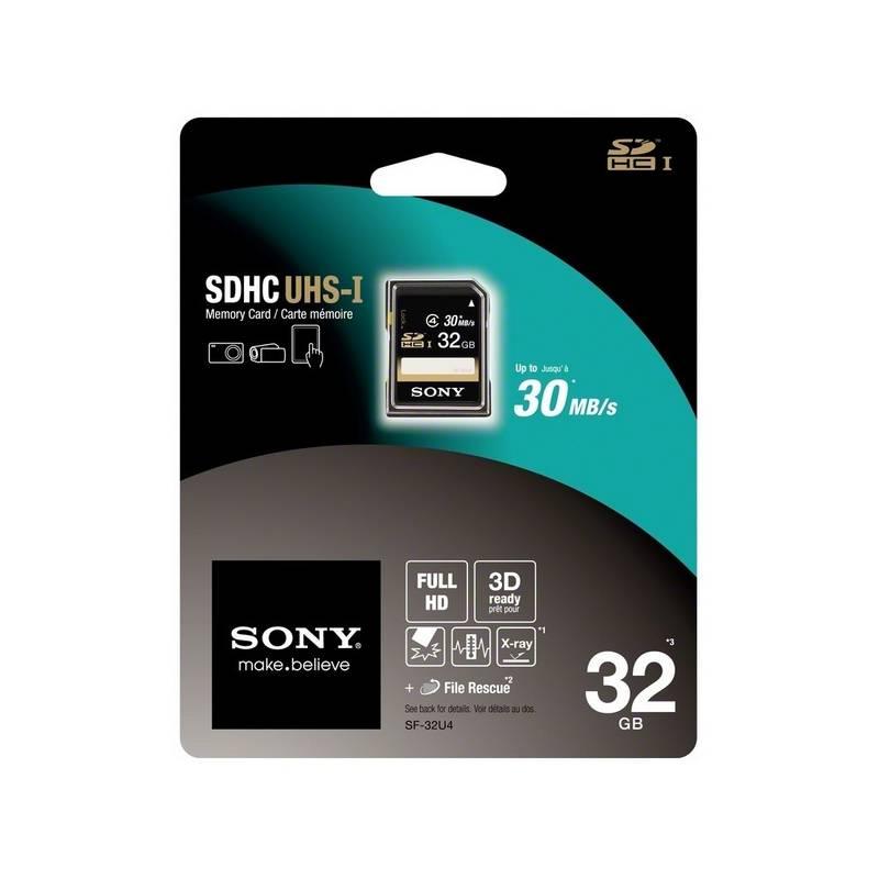 Paměťová karta Sony SDHC 32GB Class 10 UHS-I (SF32U) černá, paměťová, karta, sony, sdhc, 32gb, class, uhs-i, sf32u, černá