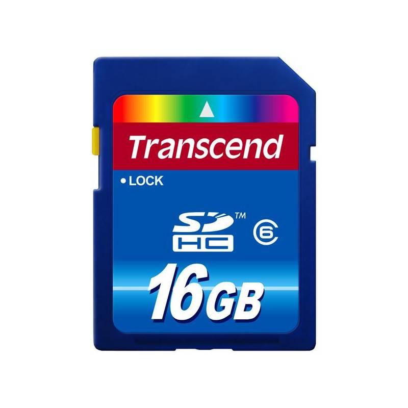 Paměťová karta Transcend SDHC 16GB Class6 (TS16GSDHC6) modrá, paměťová, karta, transcend, sdhc, 16gb, class6, ts16gsdhc6, modrá