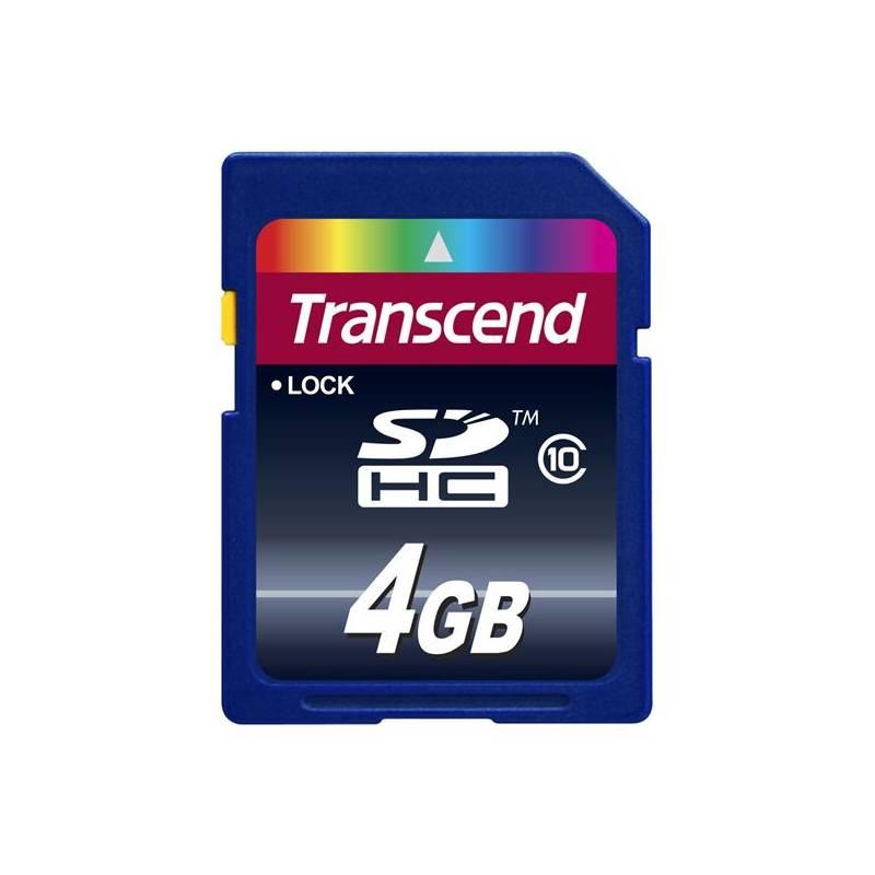 Paměťová karta Transcend SDHC 4GB Class10 (TS4GSDHC10) modrá, paměťová, karta, transcend, sdhc, 4gb, class10, ts4gsdhc10, modrá