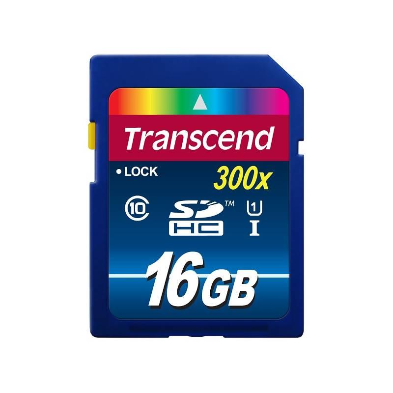 Paměťová karta Transcend SDHC Premium 16GB Class10 UHS-I (TS16GSDU1) (Náhradní obal / Silně deformovaný obal 4819004382), paměťová, karta, transcend, sdhc, premium, 16gb, class10, uhs-i, ts16gsdu1