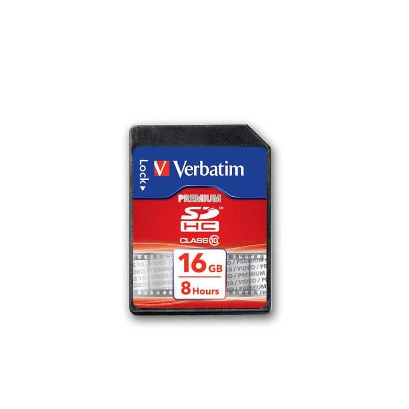 Paměťová karta Verbatim SDHC 16GB Class 10 (43962) černá, paměťová, karta, verbatim, sdhc, 16gb, class, 43962, černá