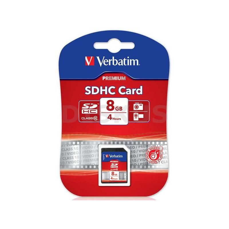 Paměťová karta Verbatim SDHC 8GB Class 10 (43961) černá, paměťová, karta, verbatim, sdhc, 8gb, class, 43961, černá