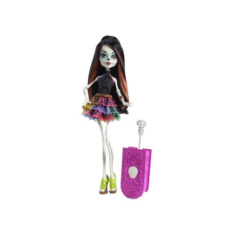 Panenka Mattel Monster High 2013 Příšerka na cestách - SKELITA CALAVERAS, panenka, mattel, monster, high, 2013, příšerka, cestách, skelita, calaveras
