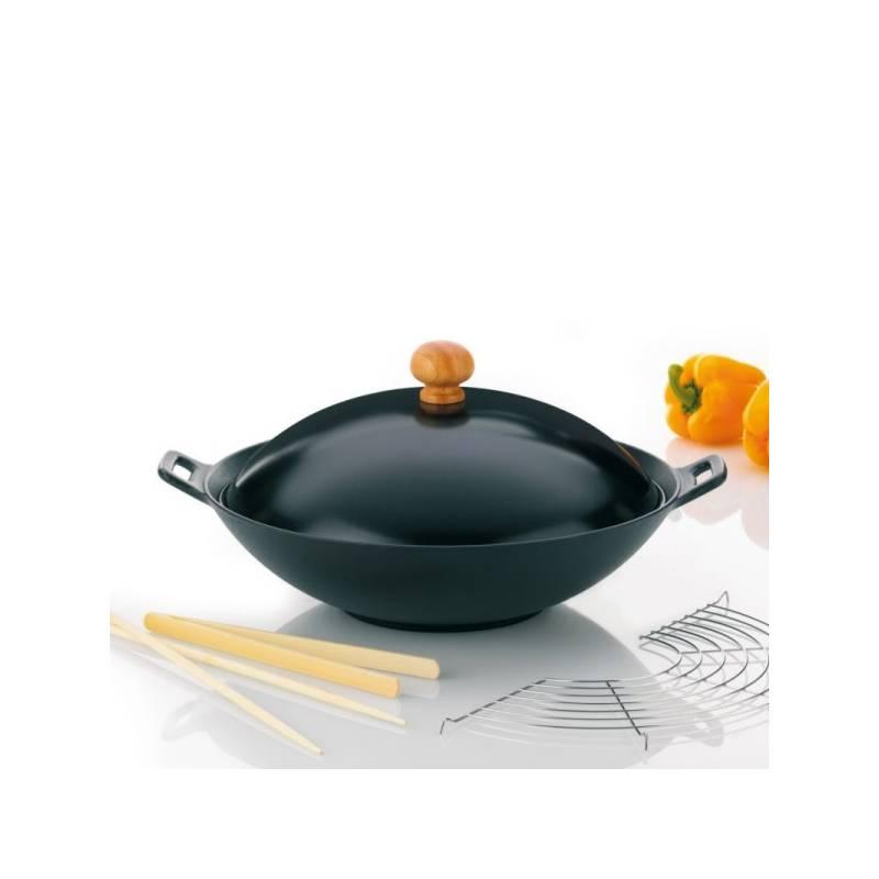 Pánev WOK Kela litinový 36 cm s příslušenstvím - sada 5 ks, pánev, wok, kela, litinový, příslušenstvím, sada