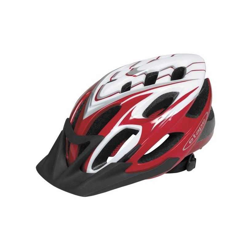 Pánská cyklistická helma Etape PRESTIGE, vel. L/XL (58-62 cm) - červená bílá, pánská, cyklistická, helma, etape, prestige, vel, 58-62, červená