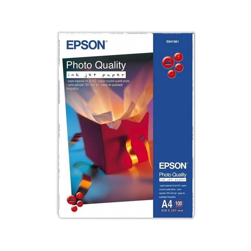 Papíry do tiskárny Epson Photo Quality A4, 104g, 100 listů (C13S041061) bílý, papíry, tiskárny, epson, photo, quality, 104g, 100, listů, c13s041061