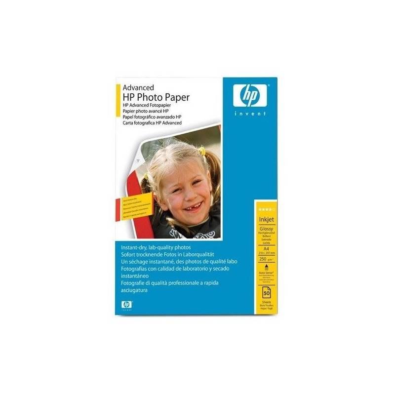 Papíry do tiskárny HP Advanced Photo Paper A4, 250g, 50 listů (Q8698A) bílý, papíry, tiskárny, advanced, photo, paper, 250g, listů, q8698a