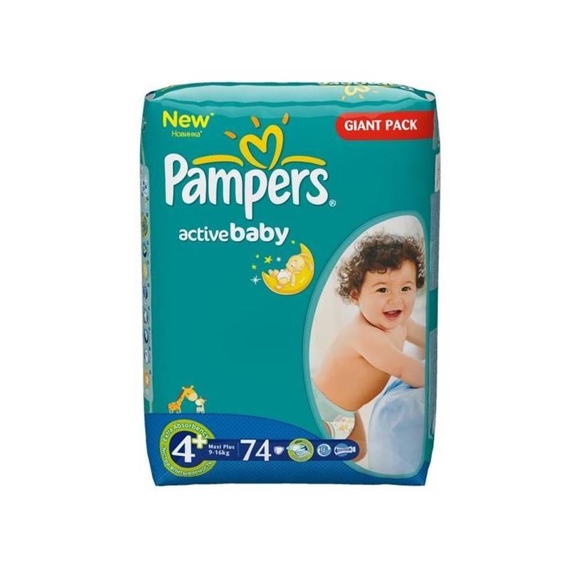 Plenky Pampers Active Baby Active Baby vel. 4+, 74 ks, plenky, pampers, active, baby, vel