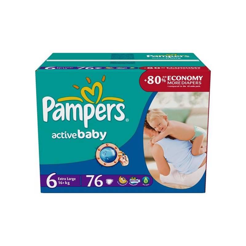Plenky Pampers Active Baby Active Baby vel. 6, 76 ks, plenky, pampers, active, baby, vel