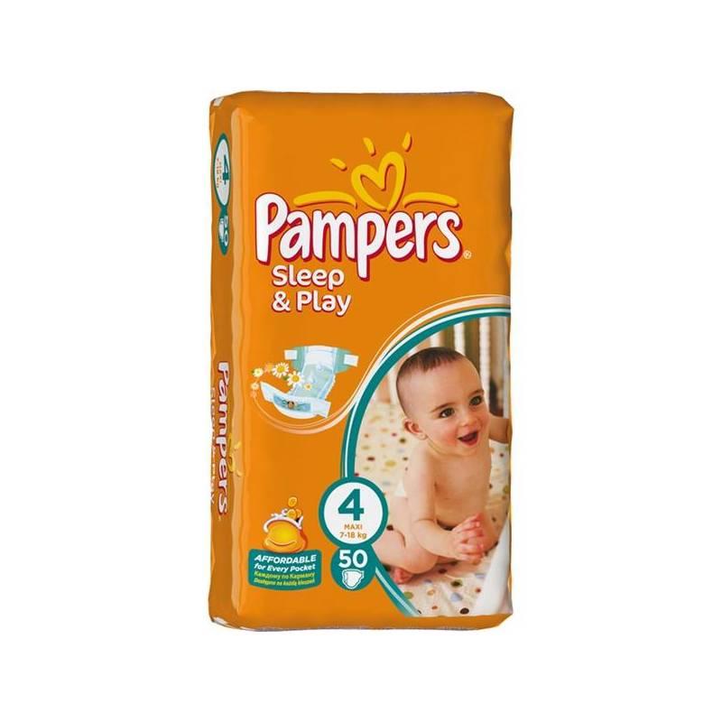 Plenky Pampers Sleep&Play Sleep & play, 4 maxi, 50 ks, plenky, pampers, sleep, play, play, maxi