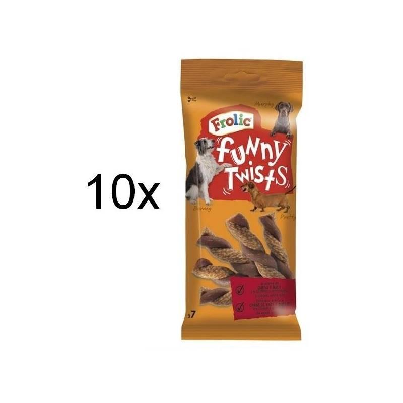 Pochoutky Frolic Funny Twists 10 x 140g, pochoutky, frolic, funny, twists, 140g