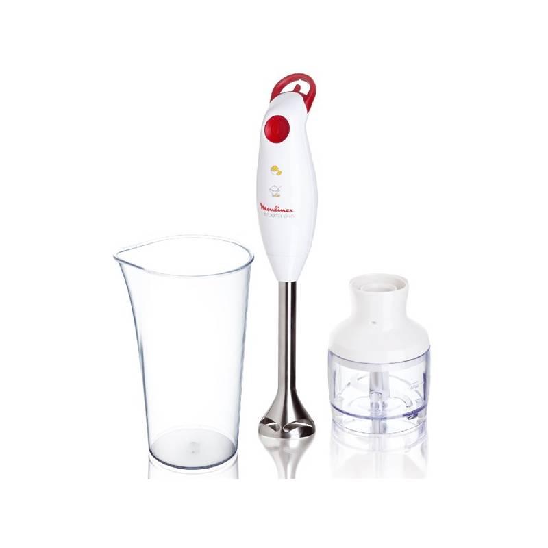 Ponorný mixér Moulinex Oveo DD102142 bílý/červený, ponorný, mixér, moulinex, oveo, dd102142, bílý, červený