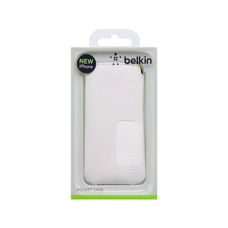 Pouzdro na mobil Belkin Pocket Case pro iPhone 5 (F8W123vfC02) bílé, pouzdro, mobil, belkin, pocket, case, pro, iphone, f8w123vfc02, bílé
