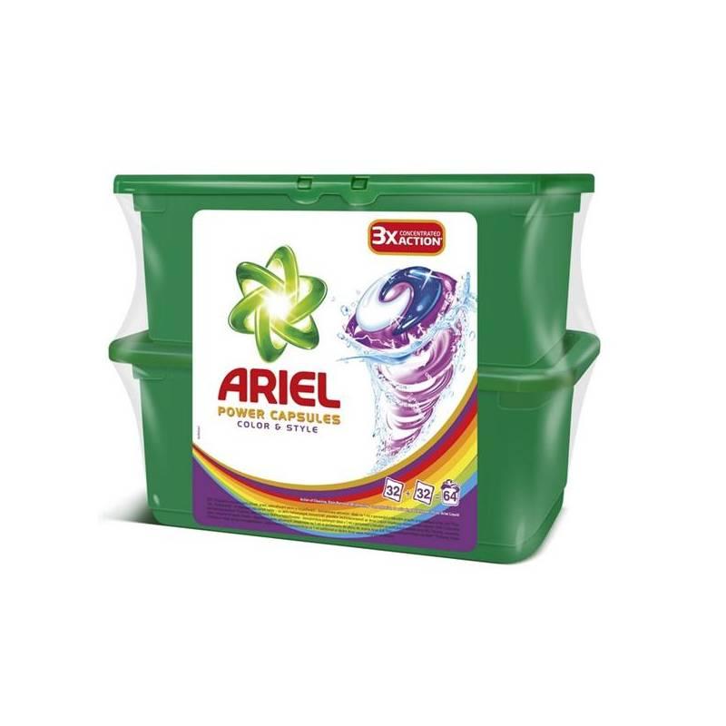 Prací prostředek Ariel Color & Style tekuté tablety 2 x 32 ks, prací, prostředek, ariel, color, style, tekuté, tablety