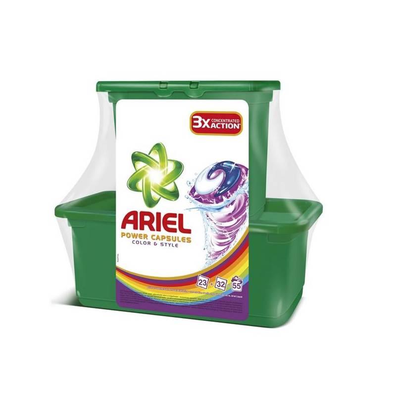 Prací prostředek Ariel Color & Style tekuté tablety 23 + 32 ks, prací, prostředek, ariel, color, style, tekuté, tablety