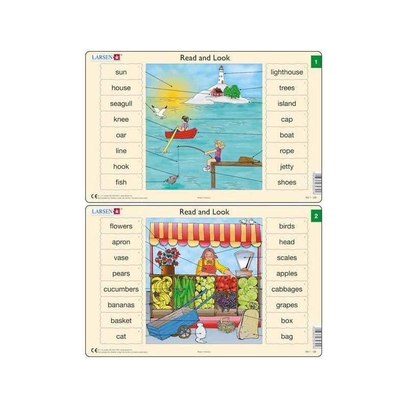Puzzle Larsen výuka angličtiny 3, puzzle, larsen, výuka, angličtiny