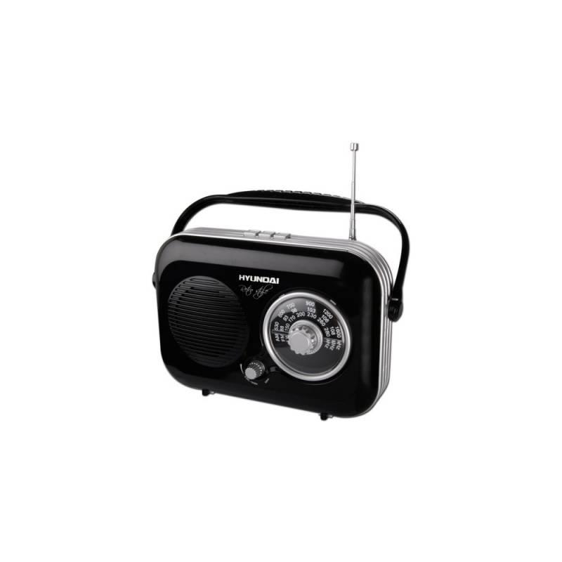 Radiopřijímač Hyundai Retro PR 100 černé, radiopřijímač, hyundai, retro, 100, černé