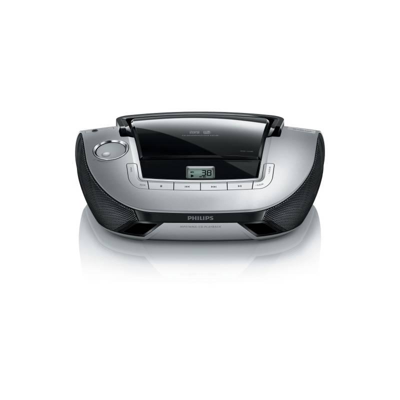 Radiopřijímač s CD Philips AZ1137 černý/stříbrný, radiopřijímač, philips, az1137, černý, stříbrný