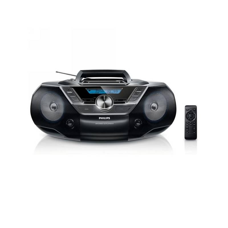 Radiopřijímač s CD Philips AZ780 (AZ780/12) černý, radiopřijímač, philips, az780, černý