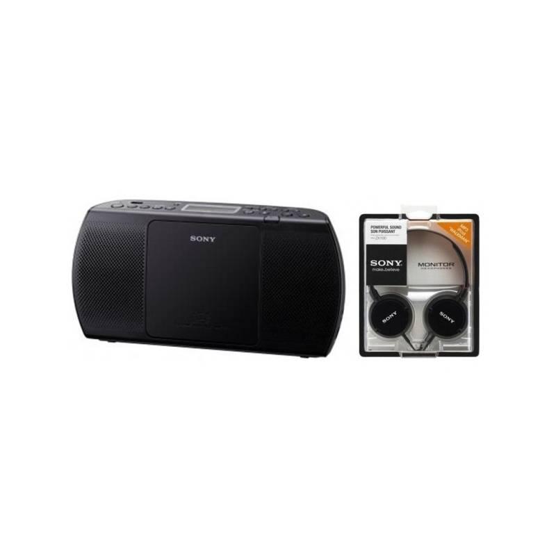 Radiopřijímač s CD Sony ZSP-E40X100BPI + sluchátka MDRZX100B (ZSPE40X100BPI.YS) černý, radiopřijímač, sony, zsp-e40x100bpi, sluchátka, mdrzx100b, zspe40x100bpi