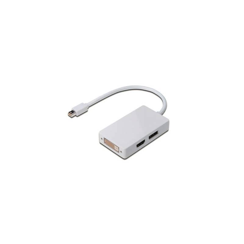 Redukce Digitus miniDsiplayPort - DisplayPort+HDMI+DVI (AK-340509-002-W) bílá, redukce, digitus, minidsiplayport, displayport, hdmi, dvi, ak-340509-002-w