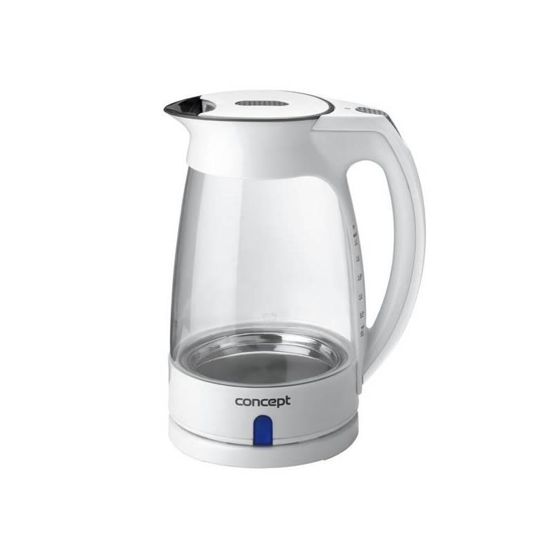 Rychlovarná konvice Concept RK-4020 bílá/sklo, rychlovarná, konvice, concept, rk-4020, bílá, sklo