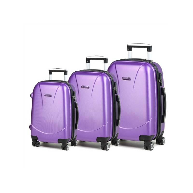 Sada kufrů Member's Samba TR-0107/3 ABS fialová, sada, kufrů, member, samba, tr-0107, abs, fialová