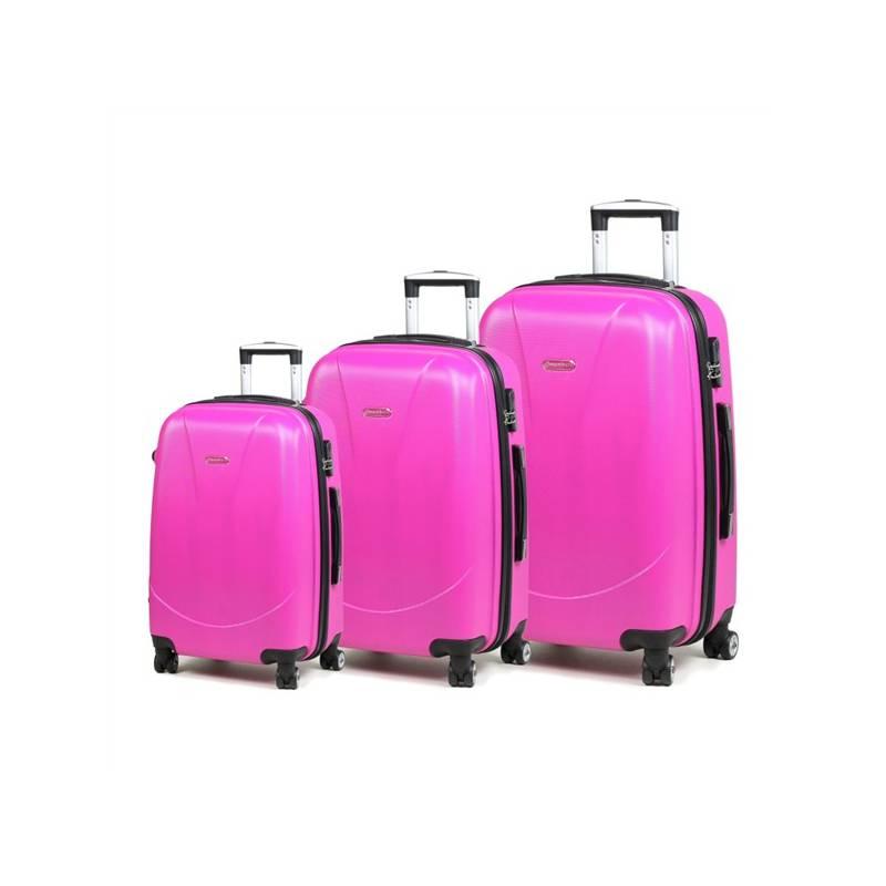 Sada kufrů Member's Samba TR-0107/3 ABS růžová, sada, kufrů, member, samba, tr-0107, abs, růžová