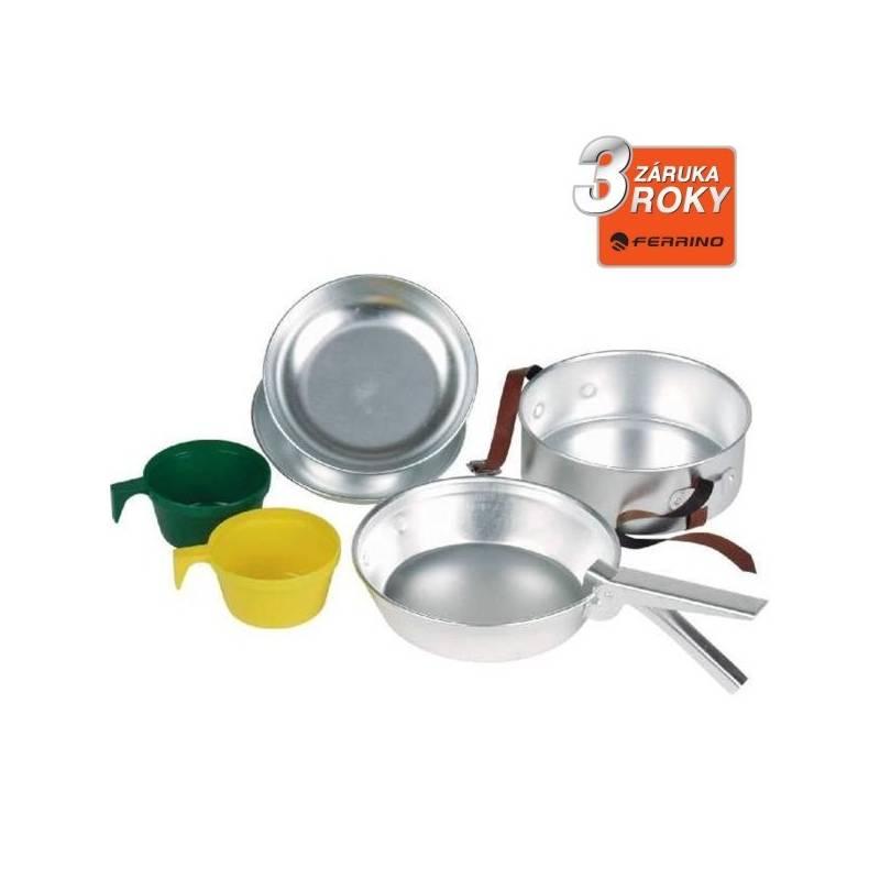 Sada nádobí z leštěného hliníku Ferrino POPOTE DUO, sada, nádobí, leštěného, hliníku, ferrino, popote, duo