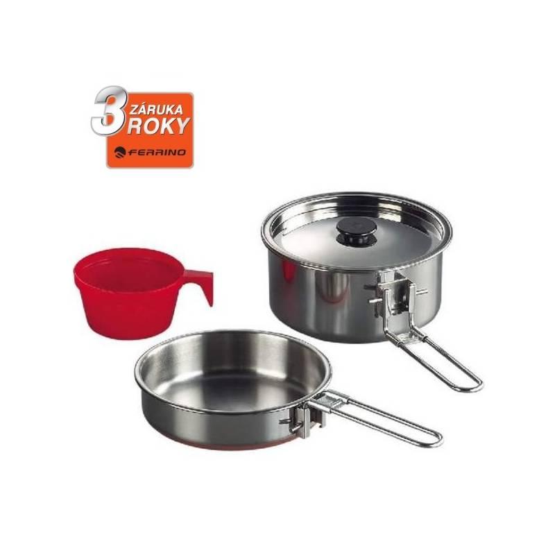 Sada nádobí z nerezové oceli Ferrino POPOTE MONO INOX, sada, nádobí, nerezové, oceli, ferrino, popote, mono, inox