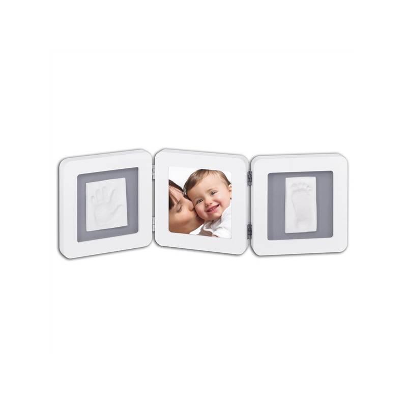 Sada pro otisk Baby Art Rámeček Double Print Frame White & Grey bílá, sada, pro, otisk, baby, art, rámeček, double, print, frame, white, grey, bílá