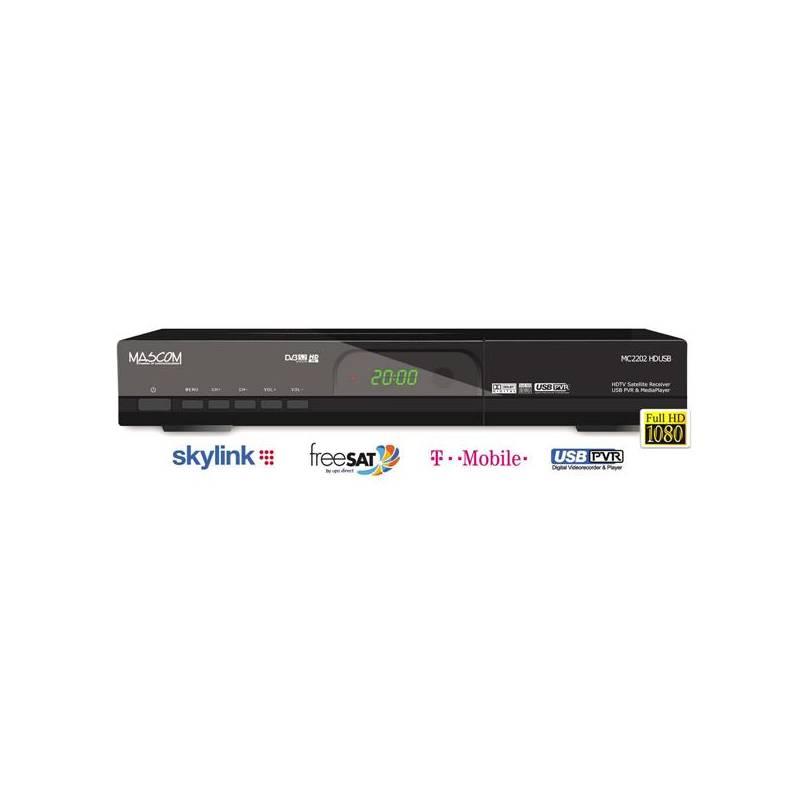 Satelitní přijímač Mascom MC2202HD USB PVR černý, satelitní, přijímač, mascom, mc2202hd, usb, pvr, černý