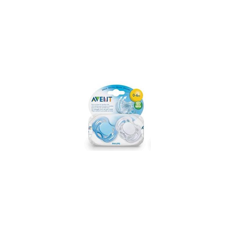 Šidítko AVENT SENSITIVE 0-6m. bez BPA, 2ks bílé/modré, Šidítko, avent, sensitive, 0-6m, bez, bpa, 2ks, bílé, modré
