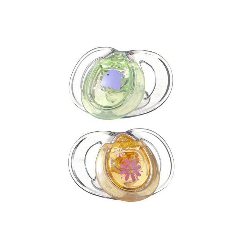 Šidítko Tommee Tippee C2N silikon, PURE, 2ks, 3-9m zelené/oranžové, Šidítko, tommee, tippee, c2n, silikon, pure, 2ks, 3-9m, zelené, oranžové