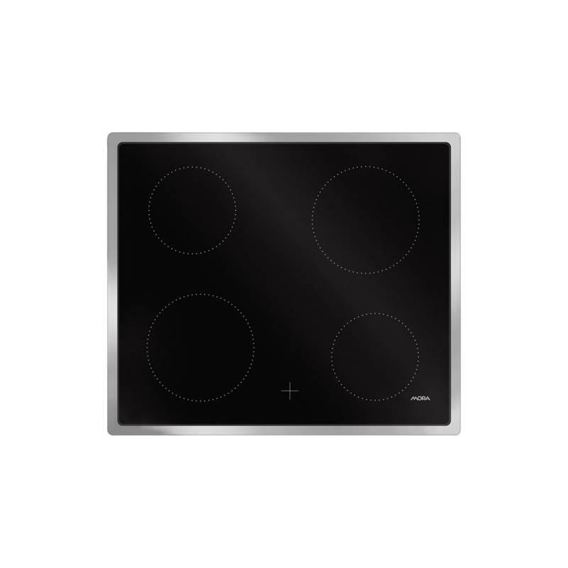 Sklokeramická varná deska Mora MECD 610 FX černá/nerez/sklo, sklokeramická, varná, deska, mora, mecd, 610, černá, nerez, sklo