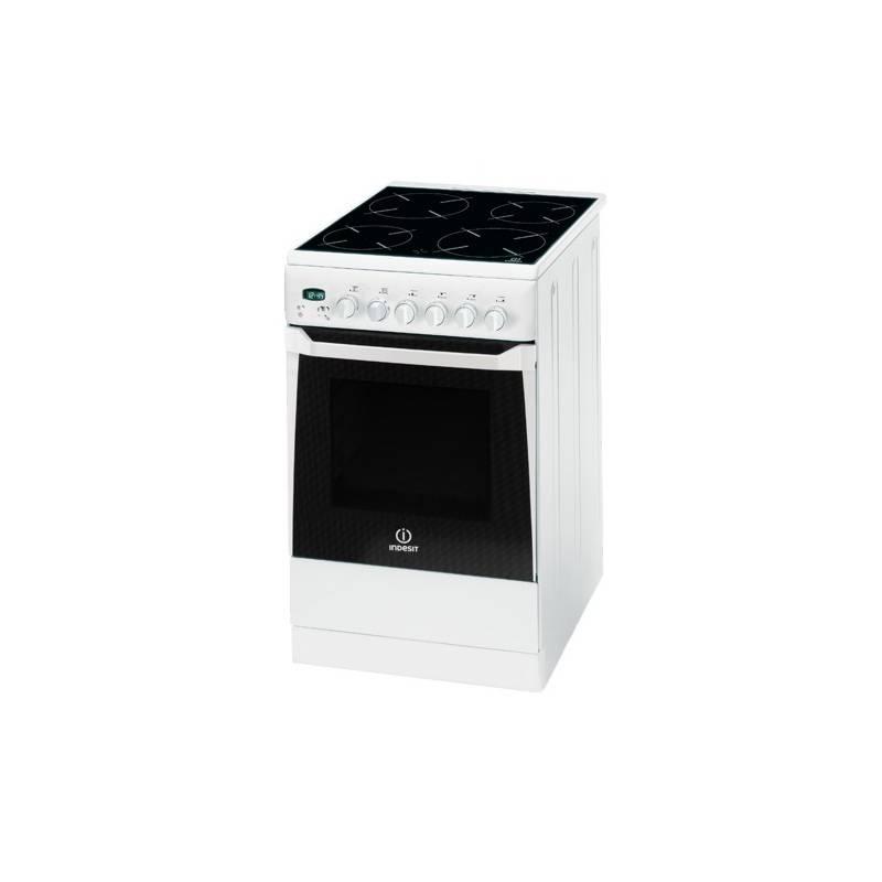 Sklokeramický sporák Indesit KN3C65A(W)/CZ S bílý, sklokeramický, sporák, indesit, kn3c65a, bílý