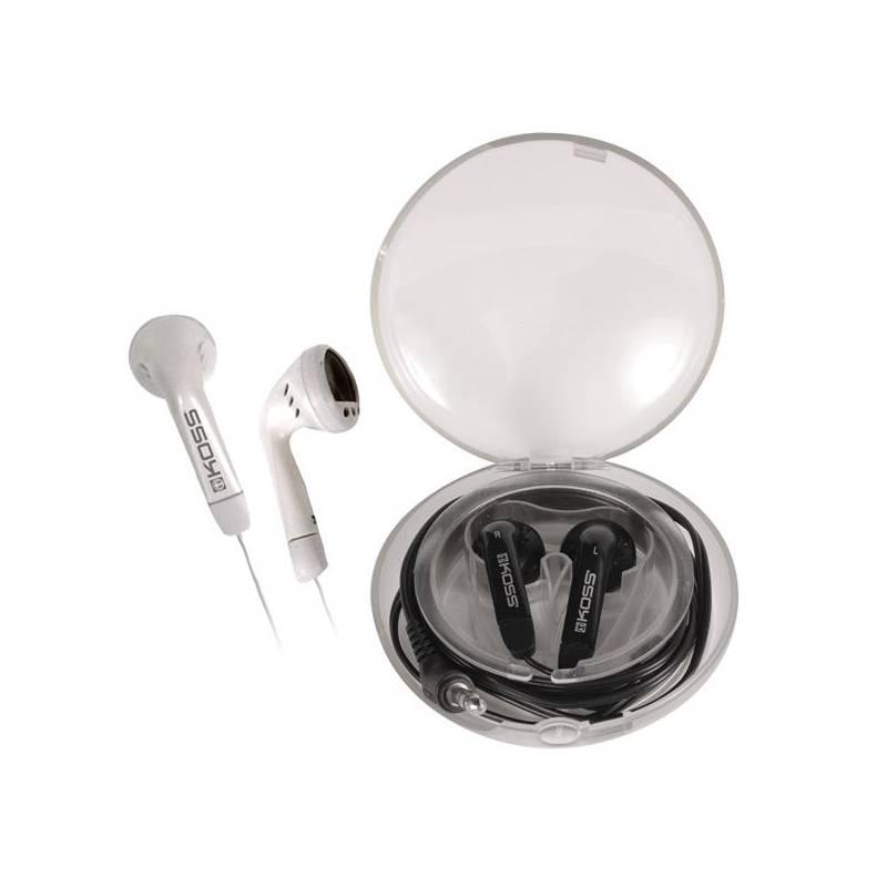 Sluchátka Koss KE/7 černá/bílá, sluchátka, koss, černá, bílá