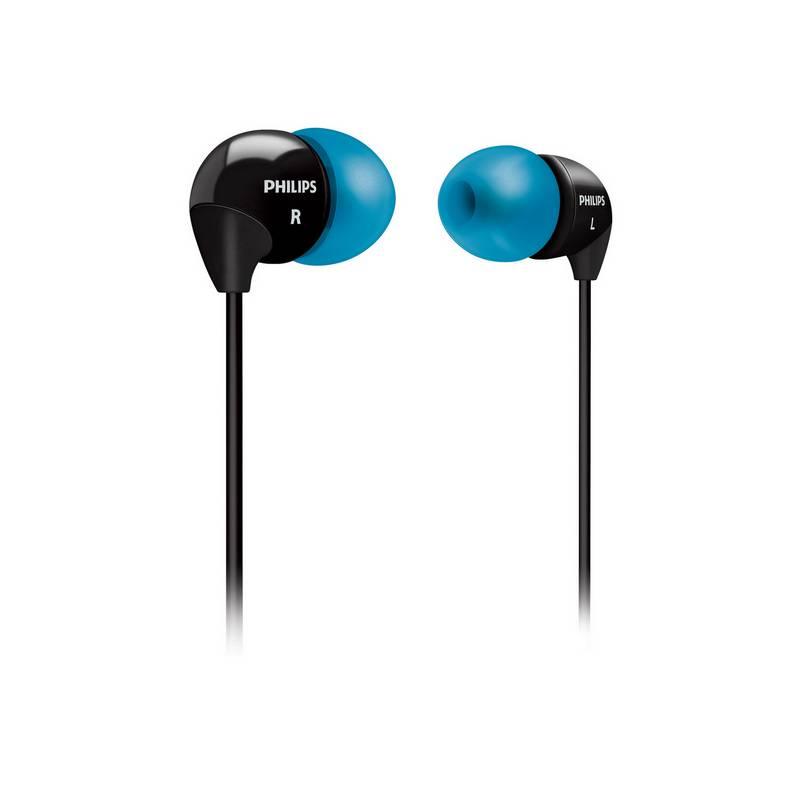 Sluchátka Philips SHE3500BL černá/modrá, sluchátka, philips, she3500bl, černá, modrá