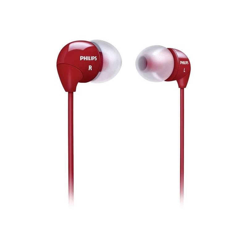 Sluchátka Philips SHE3590RD/10 červená barva, sluchátka, philips, she3590rd, červená, barva