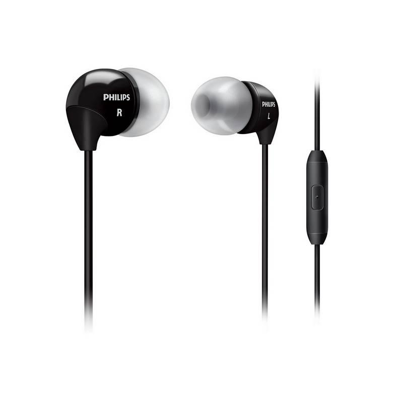 Sluchátka Philips SHE3595BK černá (Náhradní obal / Silně deformovaný obal 2000010394), sluchátka, philips, she3595bk, černá, náhradní, obal, silně, deformovaný