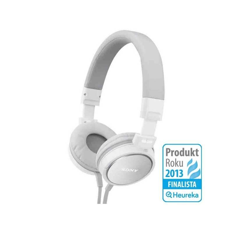 Sluchátka Sony MDR-ZX600 bílá, sluchátka, sony, mdr-zx600, bílá